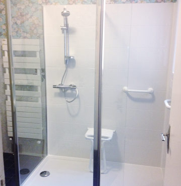 installation-douche douche sécurisée plein pied